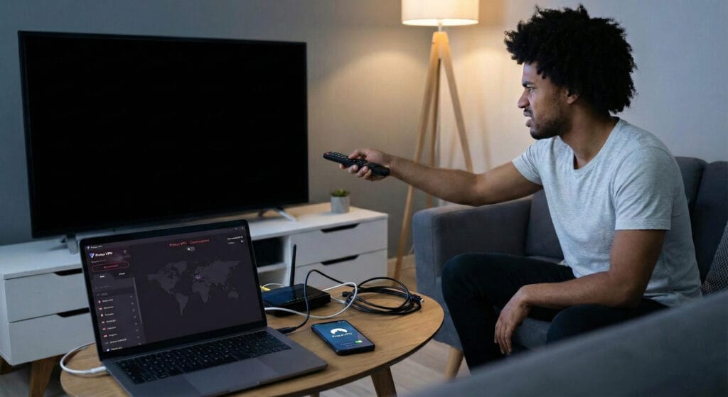 Écran noir IPTV causé par un blocage VPN